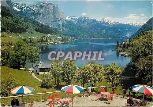 Moderne Karte Grundisee die perle im steirischen salzkammergut mit backenstein und totem gebirge