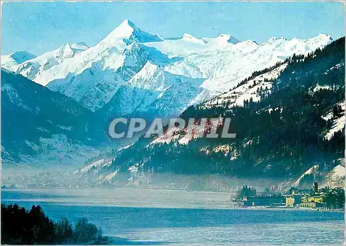 Cartes postales moderne Wintersportplatz zell am see mit kitzsteinhorn 3203 m auf dessen gletscher die hochste seihlbahn