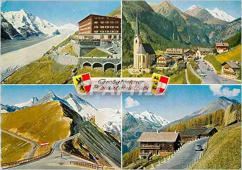 Moderne Karte Osterreich hotel franz josephs haus 2418 mmit grobglockner 3798 m