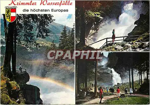 Cartes postales moderne Osterreich krimmler wasserfalle die hochsten europa