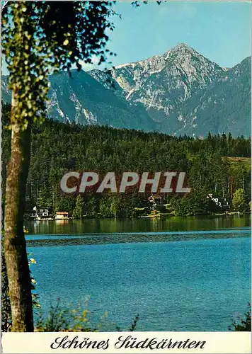 Cartes postales moderne Osterreich am schonen klopeinersee blick uber den see mit hochobir 2114 m karnten