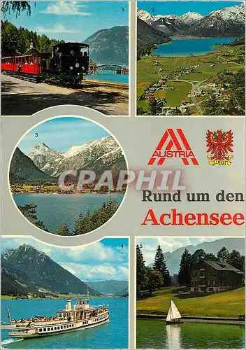 Cartes postales moderne Osterreich grube vom achnsee tirol achnsee zahnradbahn maurach blick gegen karwendel pertisau am