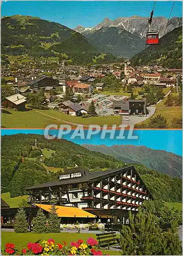 Cartes postales moderne Osterreich schruns 700 m mit hochjochbahn 700 2300 m blick auf zimba und golmer joch