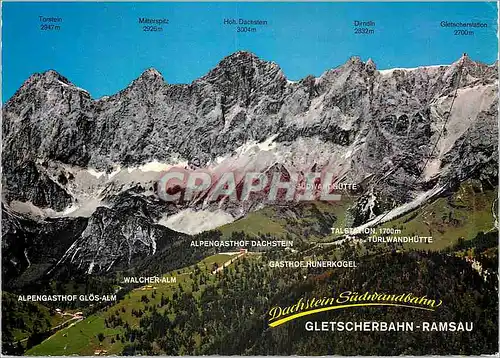 Moderne Karte Osterreich gletscherbahn ramsau