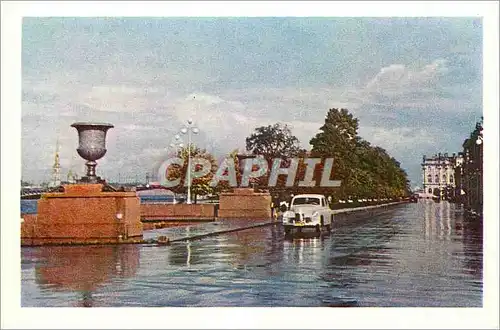 Moderne Karte Leningrad Le quai de l'Amiraute