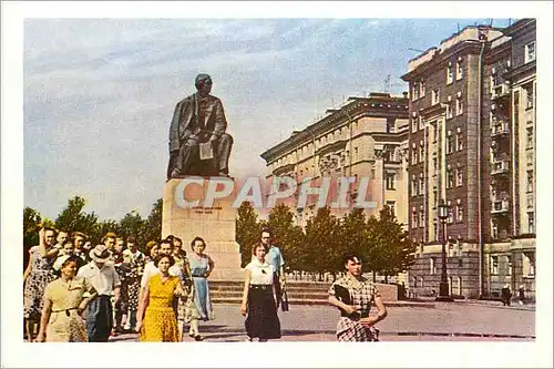 Moderne Karte Leningrad Le monument a Tchernychevski