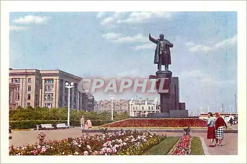 Moderne Karte Leningrad Le monument a Lenine