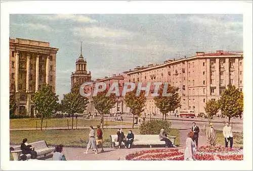 Moderne Karte Leningrad L'avenue de Moscou