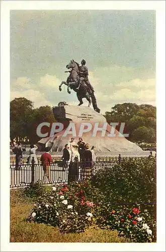 Moderne Karte Leningrad Le monument a Pierre Ier