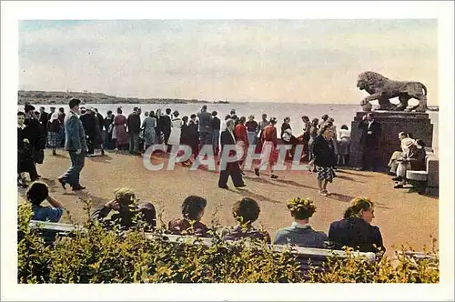 Moderne Karte Leningrad Le Ponte de l'Ilte Elaguine