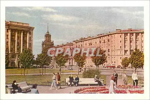 Moderne Karte Leningrad L'avenue de Moscow