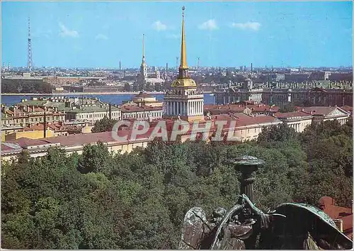 Moderne Karte Leningrad Vue panoramique de Leningrad