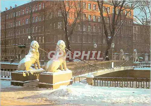 Cartes postales moderne Leningrad Lion's Bridge