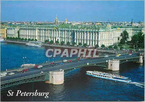 Cartes postales moderne St Petersburg The Winter Palace and the Palace Bridge