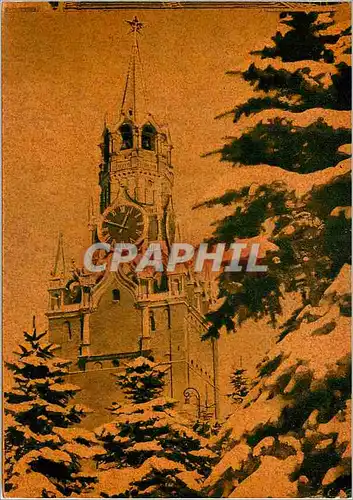 Cartes postales moderne Moscow The Kremlin Spasskaya Tower 1491 Architecte Peter Antonio Solario