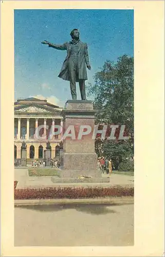 Moderne Karte Leningrad Monument to AS Pushkin Arts Square