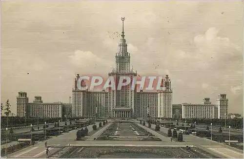 Moderne Karte Moscow Building of Moscow State University on Lenin Hills