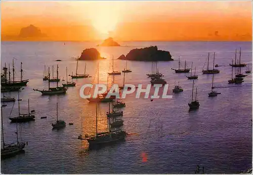 Cartes postales moderne Saint Barthelemy Coucher de soleil dans l'anse de Public