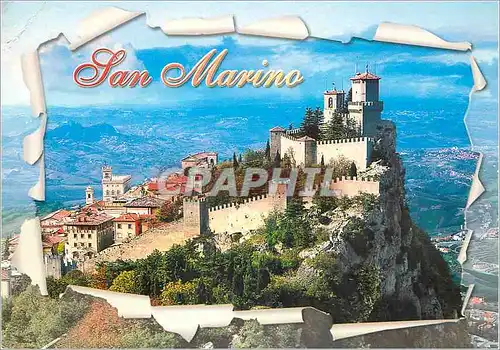 Cartes postales moderne San Marino Premiere Tour et panorama