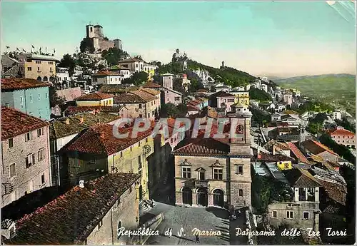 Cartes postales moderne San Marino Panorama delle Tre Torri