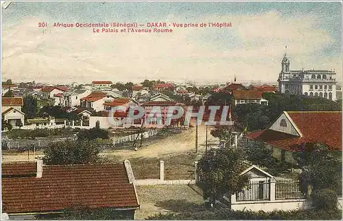 Cartes postales Senegal Dakar Vue prise de l'Hopital Le Palais et l'Avenue Roume