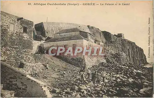 Ansichtskarte AK Senegal Goree La Falaise et le Castel