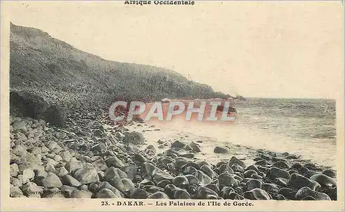 Ansichtskarte AK Senegal Les Falaises de l'Ile de Goree