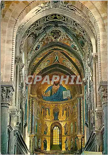Cartes postales moderne Cefalu Interieur Dome Frontal Christ