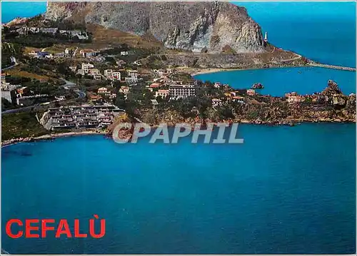 Moderne Karte Cefalu Vue aerienne