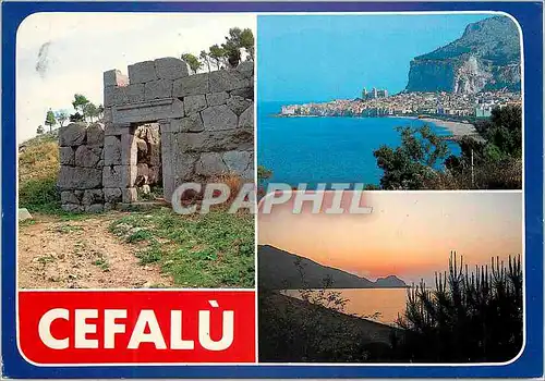 Cartes postales moderne Cefalu Panorama Tempio di Diana