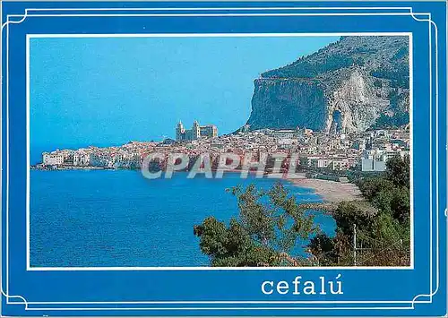 Moderne Karte Cefalu Vue generale