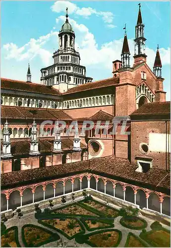 Moderne Karte Certosa di Pavia Small cloister and Tiburium