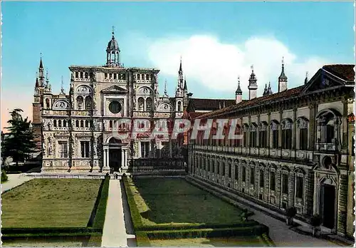 Cartes postales moderne Certosa di Pavia Facade et Musee