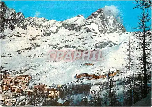 Moderne Karte Breuil-Cervinia Vallee d'Aosta Panorama