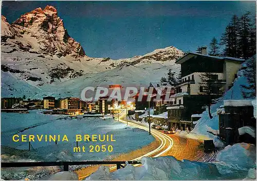 Cartes postales moderne Breuil-Cervinia Vallee d'Aosta La nuit
