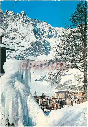 Cartes postales moderne Breuil-Cervinia Vallee d'Aosta Raccourci panoramique et fond Grandes Murailles