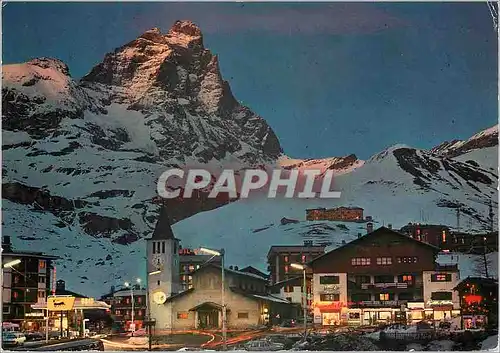 Moderne Karte Breuil-Cervinia Vallee d'Aosta Notturno