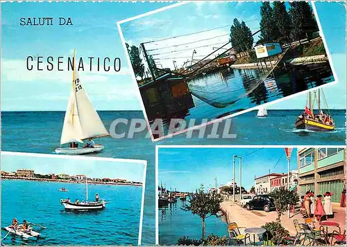 Moderne Karte Saluti da cesenatico