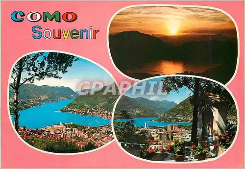 Cartes postales moderne Como panorama con brunate