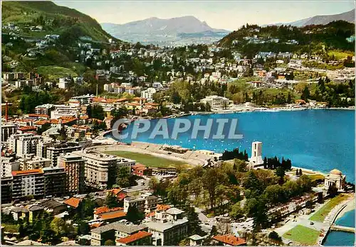 Cartes postales moderne Como vue de l'avion avec le stade senigoglia