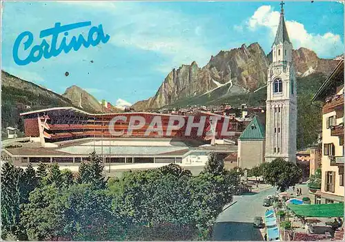 Moderne Karte Cortina d'ampezzo m 1224 stade olympique de glace