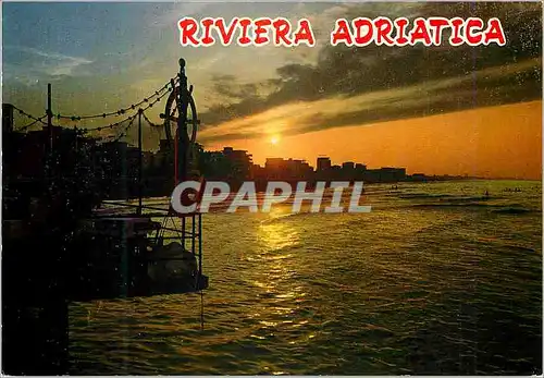 Cartes postales moderne Riviera adriatica coucher du soleil