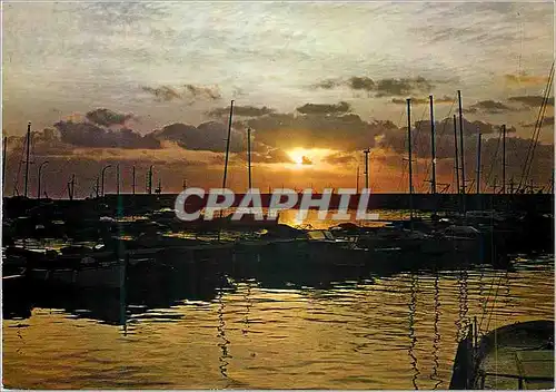 Cartes postales moderne Coucher de soleil Bateaux