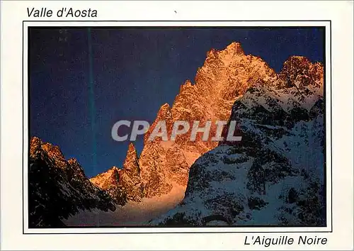 Cartes postales moderne Courmayeur valle d'aosta val veny alba sull aiguille noire m 3778