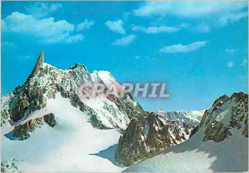 Moderne Karte Courmayeur glacier et dent du geant