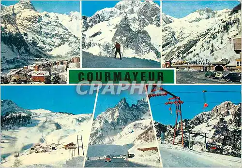 Cartes postales moderne Courmayeur m 1224 le attrezzature lurisliche e i vasti campi di sci