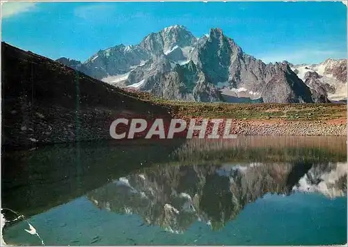 Moderne Karte Valle d'aosta Courmayeur le lac du checrouir m 2300 et le m blanc