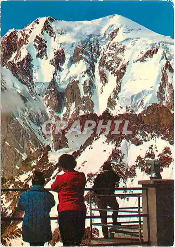 Cartes postales moderne Courmayeur massif du mt blanc 4810 m vu de la pointe holbronnet 3462 m