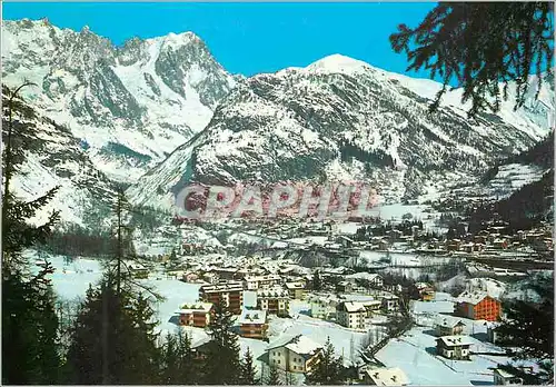 Moderne Karte Courmayeur (m 1224 m) dolonne la vilette
