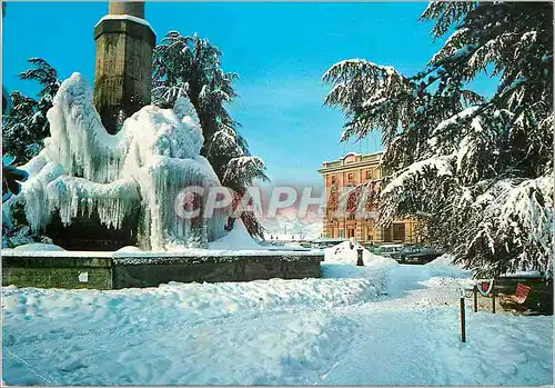 Cartes postales moderne Cuneo m 534 piemonte turistico fontana della stazione in inverno